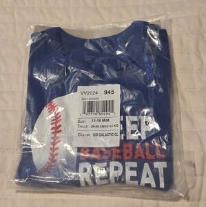 NWT Blue Baseball Graphic Kids Shirt